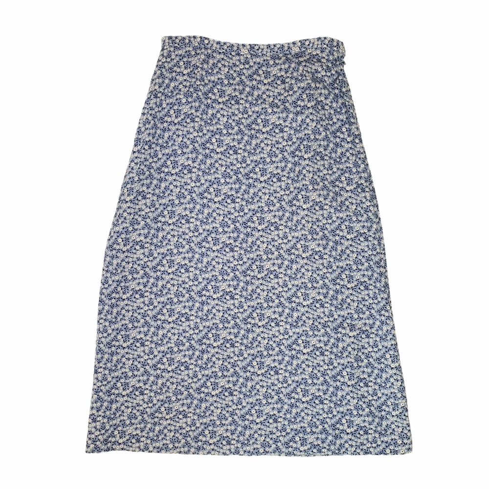 Vintage David Brooks Blue Floral Maxi Skirt